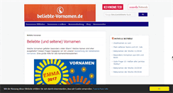Desktop Screenshot of beliebte-vornamen.de