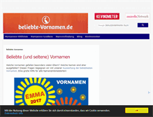 Tablet Screenshot of beliebte-vornamen.de